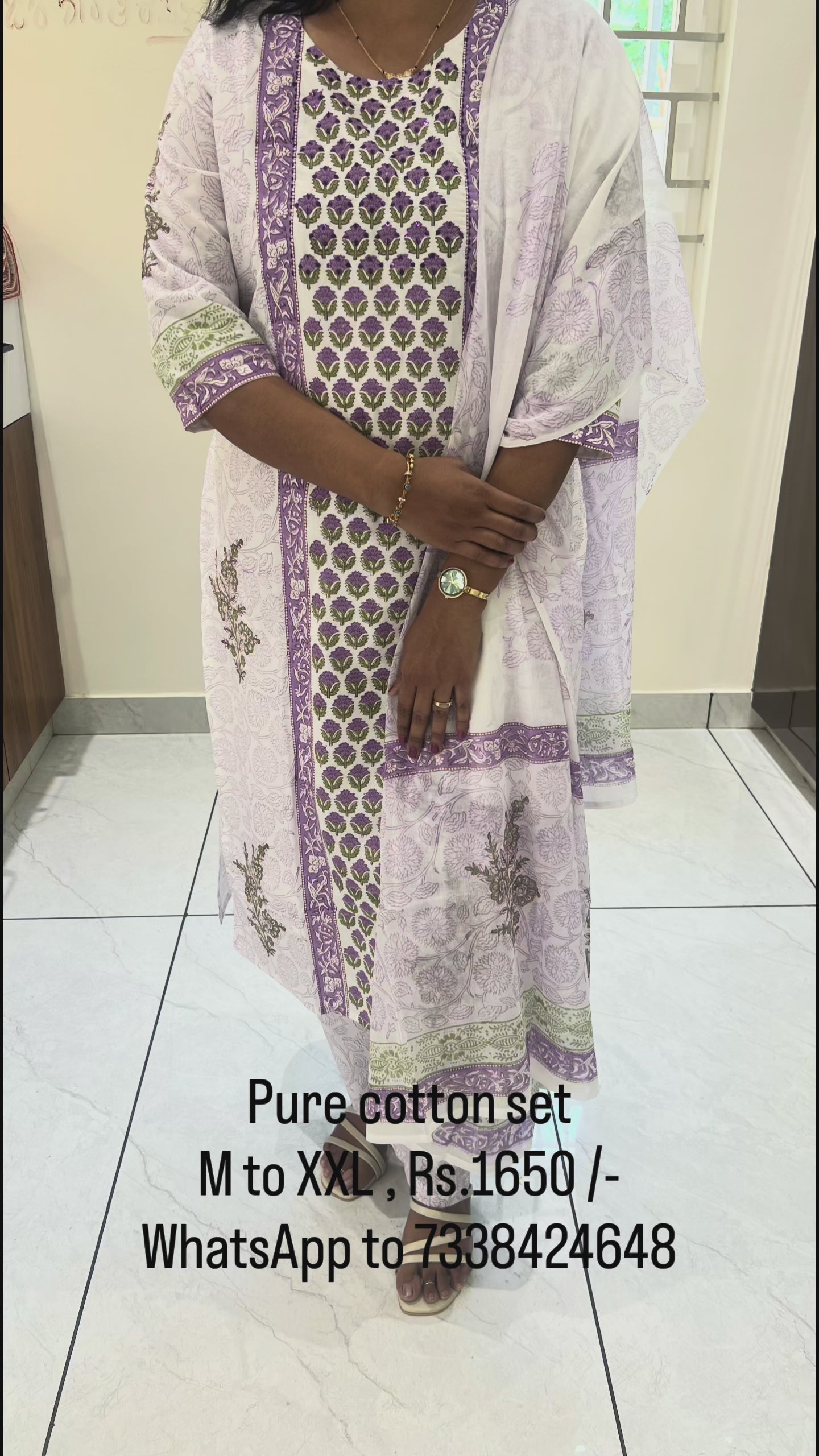 PC39 Beautiful White pure cotton suit