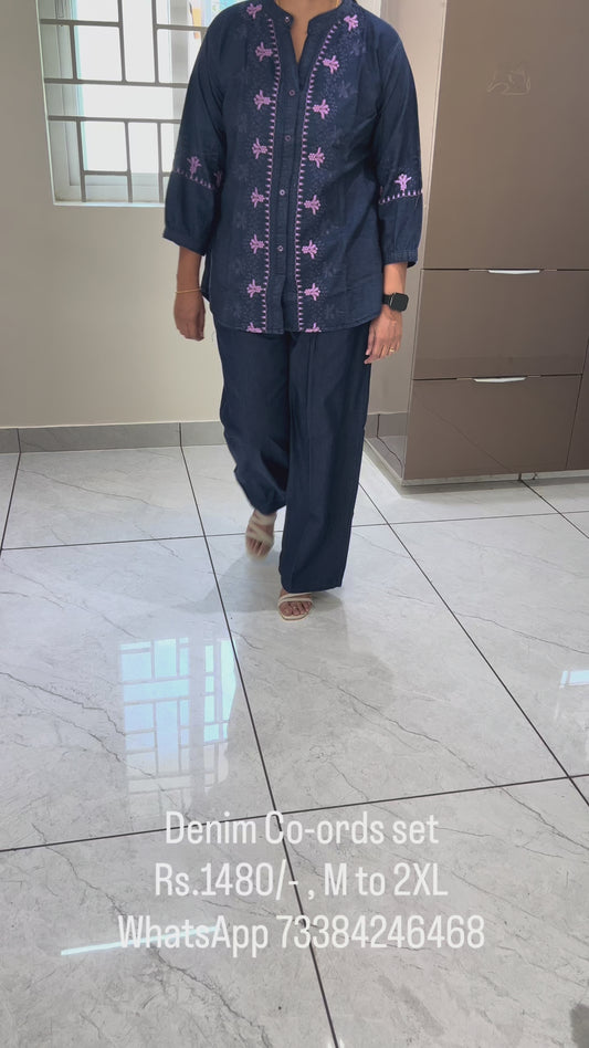 Denim co-ords set in Indigo Blue