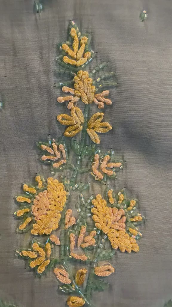 PC59-Mul Chanderi Suits - Sea Blue color