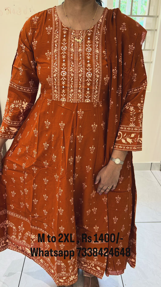 PC48 Rust orange cotton set