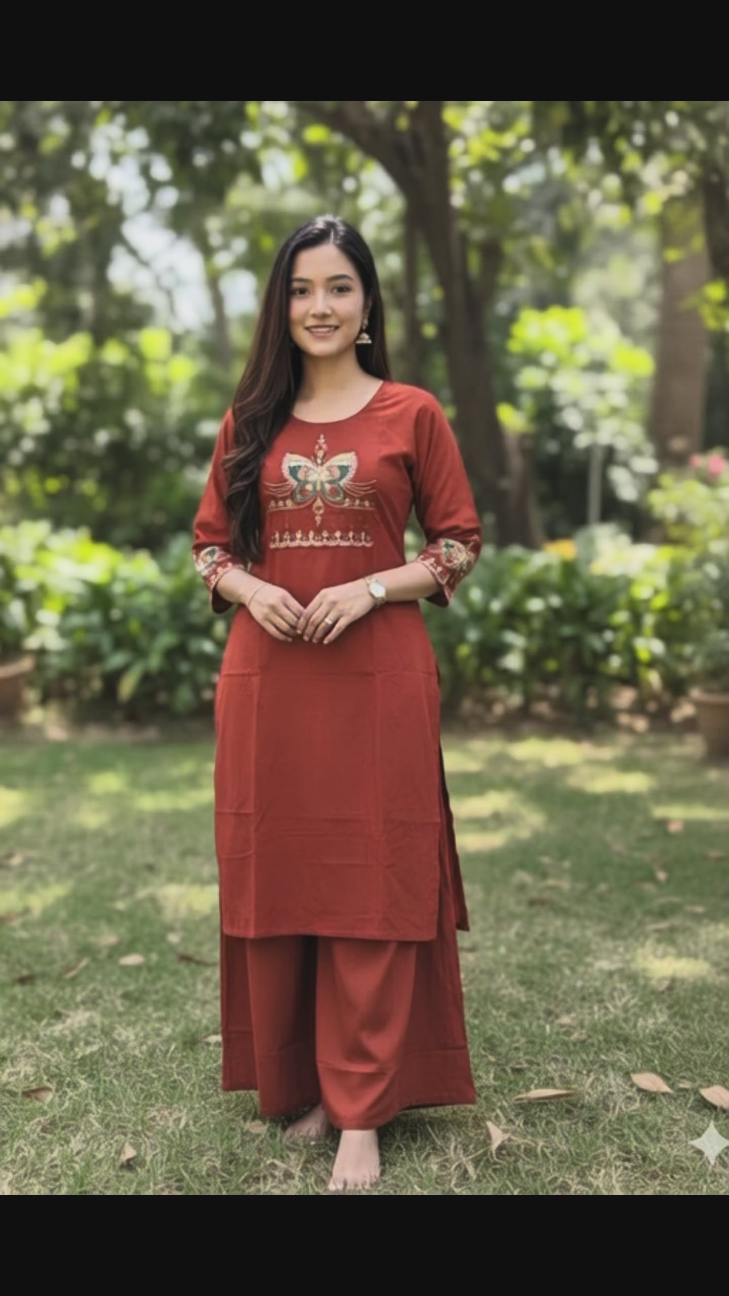 PC21 Rust Orange long cotton  Co-ords set